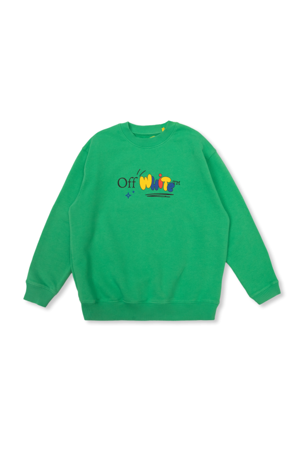 Green Sweatshirt with logo Off StasanetShops Egypt White Kids Rival Womens Hoodie